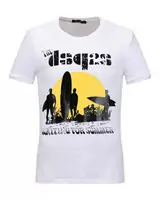 new dsquared herren t-shirt col round surf blanc